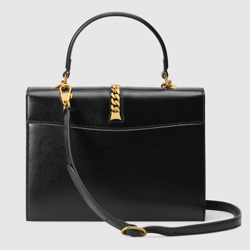 Gucci Sylvie 1969 Small Top Handle Bag Shoulder Bag 602781 Black